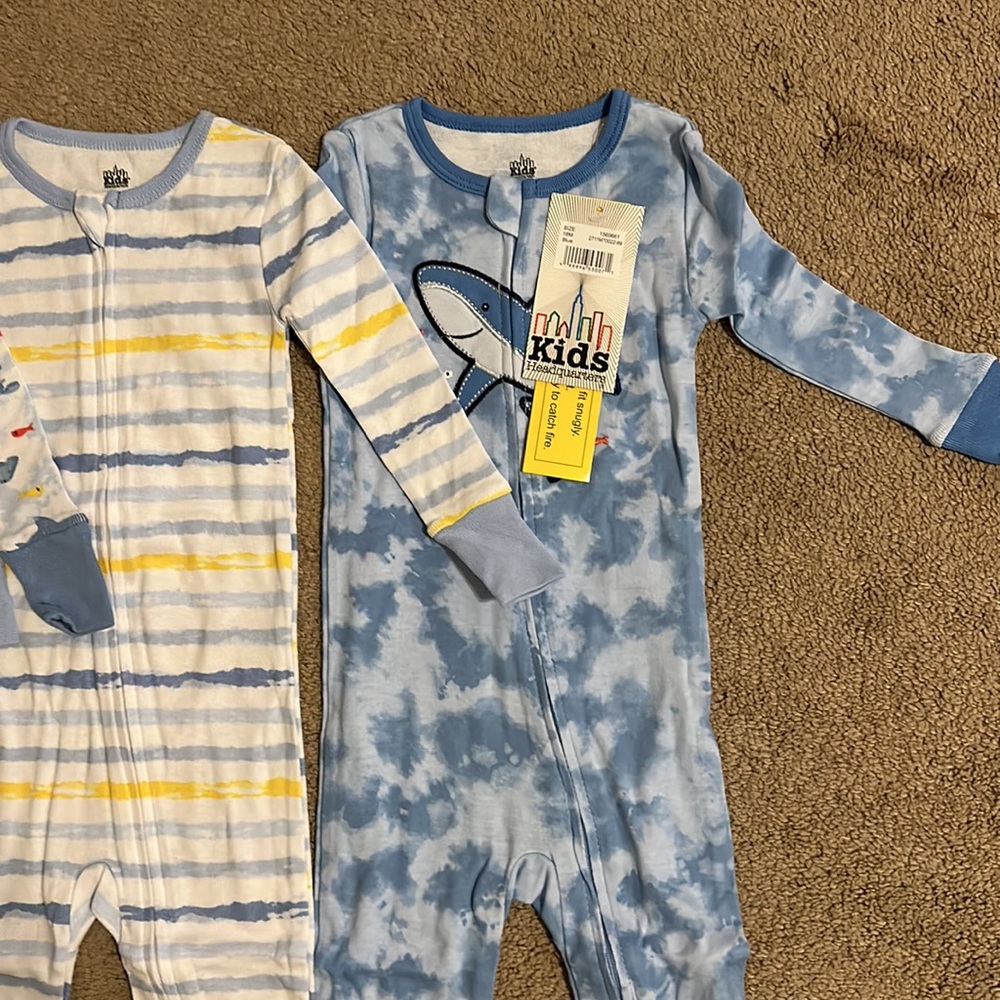 Baby Boy 3-pack Footless Pajamas 18 months - Picture 2 of 3